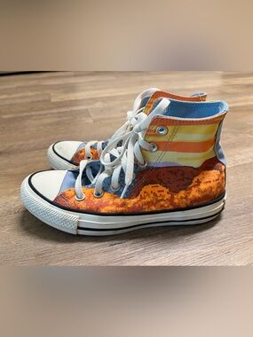 Converse Kids High-Top Sneakers in Orange and Light Blue